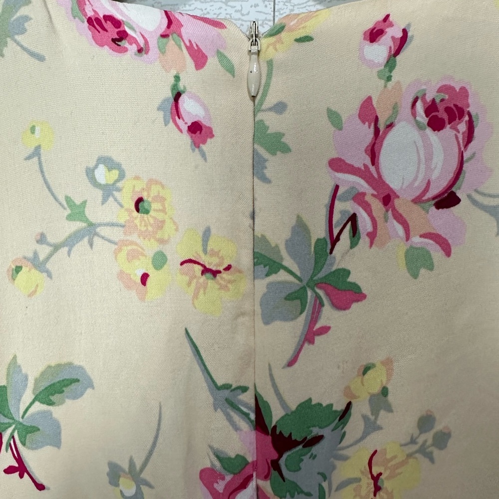 NWT Zara Cream Floral Dress Size Medium - Picture 10 of 12